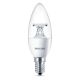 Philips LED Kerte Klar 5,5W (40W) Varm hvid E14