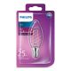 Philips LED Kerte snoet Filament 2W (25W) Varm hvid E14