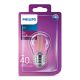 Philips LED Krone Filament 4W (40W) Varm hvid E27