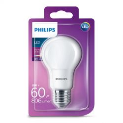 Philips LED Standard 8W (60W) Varm hvid E27