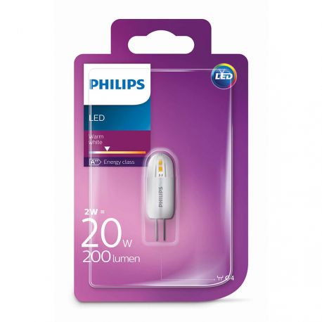 Philips LED Stift 2W (20W) Varm hvid 12 Volt G4