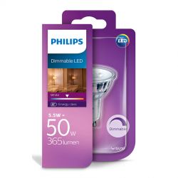 Philips LEDClassic Spot 5,5W (50W) Dæmpbar Hvid GU10