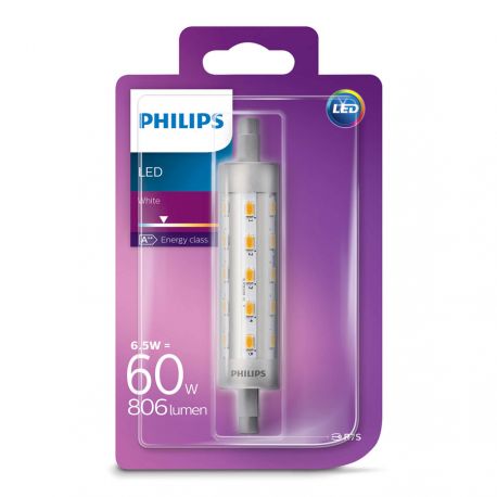 Philips LED rør 118mm 6,5W (60W) Hvid R7s