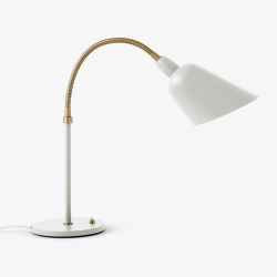 Arne Jacobsen Bellevue bordlampe AJ8 - Hvid/messing