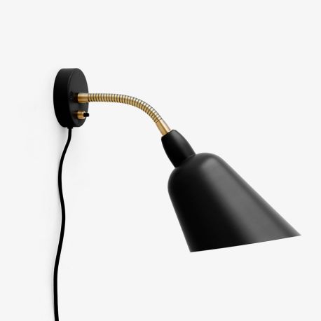 Arne Jacobsen Bellevue væglampe AJ9 - Sort/messing