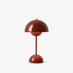 Flowerpot VP9 mini bordlampe m/batteri - Red Brown