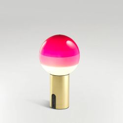 Marset Dipping Light Portable bordlampe - Pink/Brushed Brass