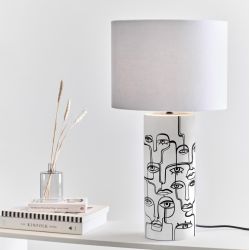 Markslöjd Family bordlampe - Hvid m/motiv