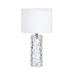 Madame bordlampe - Glas m/hvid lampeskærm