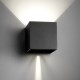 Box up/down LED væglampe - Sort